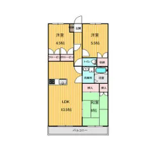 グランビュー21【4階】の間取り