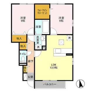 ポンテ アーク A【1階】の間取り