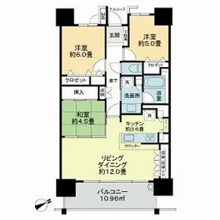 サーパス宇都宮一番町セントマークス【11階】の間取り