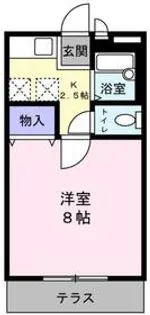 コーポウインズB【2階】の間取り