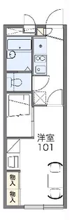 レオパレスソレイユ【101号室】の間取り