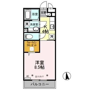 ロックパイン B【1階】の間取り