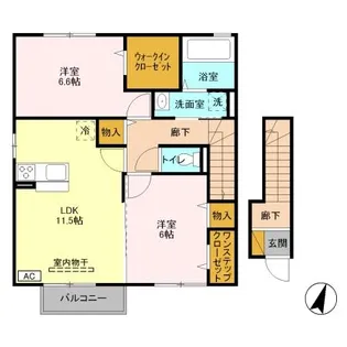 モン・ボー・ソレイユ F【2階】の間取り
