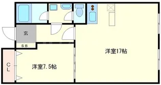 堂島レジデンス【13階】の間取り