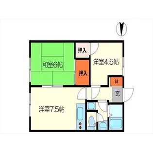 サンシティ西田【0103号室】の間取り