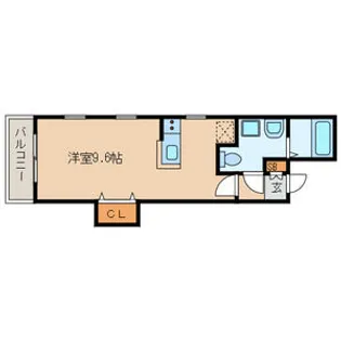 ルミウス中洲【2階】の間取り