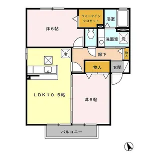 フラワーレジデンス鈴木 (08)八番館【1階】の間取り