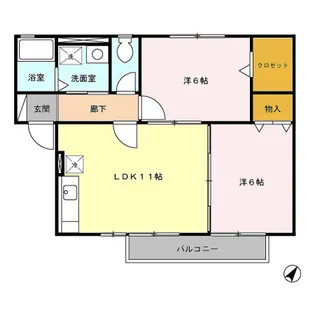 サザンクロス【2階】の間取り