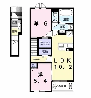 メゾン・ド・ソレイユ【2階】の間取り