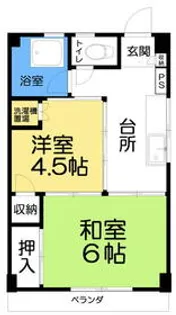 由比ガ浜コーポ【205号室】の間取り