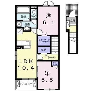 メゾンK・A【2階】の間取り