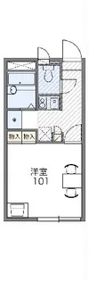 レオパレス小坂公園【104号室】の間取り