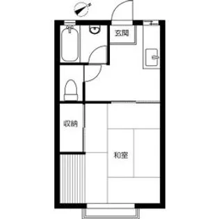フジハイツ18号館【1階】の間取り
