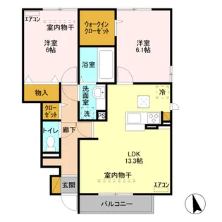 レジデンス・セレッソ【1階】の間取り