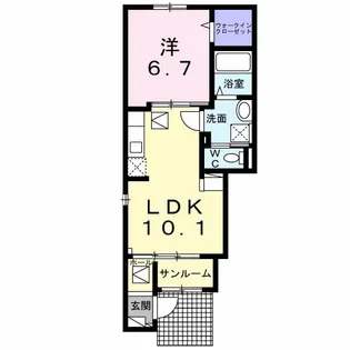 クレールⅢ【1階】の間取り