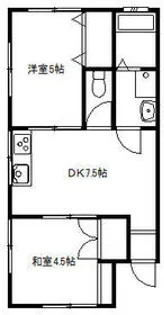 コーポ関口【1階】の間取り