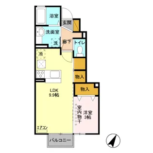 レモングラス釜井 Ⅱ【1階】の間取り