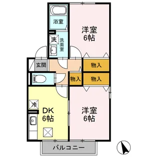 ハイツボナール Ⅲ【102号室】の間取り