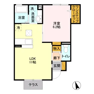 アクアベーネ A【1階】の間取り