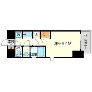 エステムコート新大阪XIIオルティ【6階】の間取り