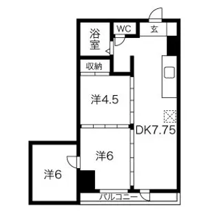 ヴィラナリー瑞穂【4階】の間取り