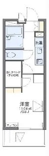 レオパレスプレジャー 宇都宮【110号室】の間取り