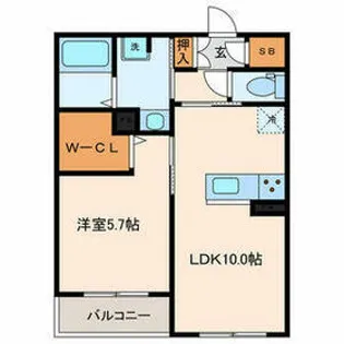 サンモージュ【1階】の間取り