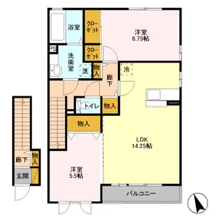 ヴェルドミール【2階】の間取り
