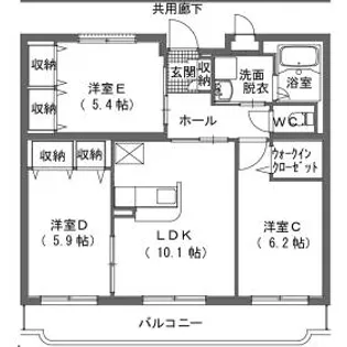 ルミエール栄【2階】の間取り