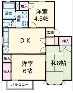 トルースヒルズITM K棟【2階】の間取り