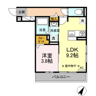 サンモール【302号室】の間取り