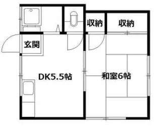 景山コーポ【202号室】の間取り