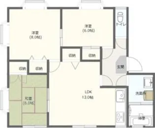 共豊ハイツ1【202号室】の間取り