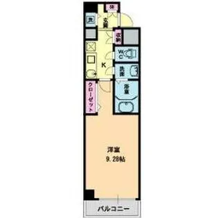 AZURE ESAKA【0701号室】の間取り