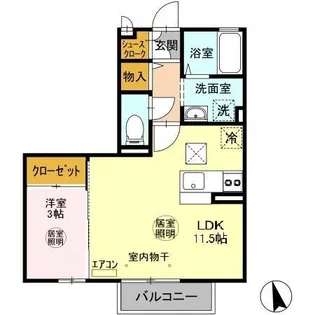 プレアデス見川 E【1階】の間取り
