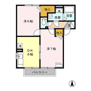 ポルトス元町 D【2階】の間取り