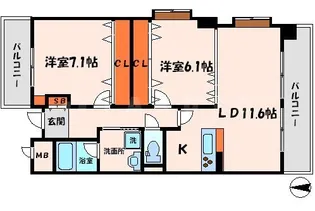 プレジール【3階】の間取り
