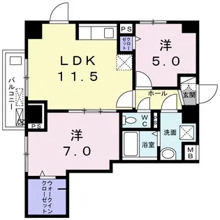 シエラ クレスト【1階】の間取り