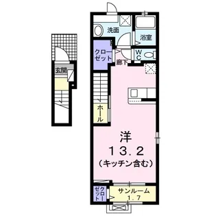 カルム・アゼリア Ⅱ【2階】の間取り