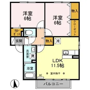 メルエム C【2階】の間取り