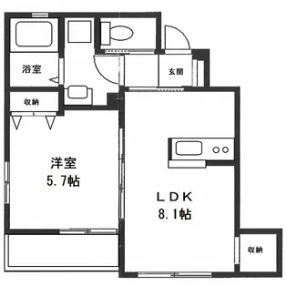 フェリーチェ a棟【1階】の間取り