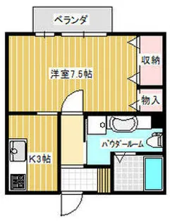 メゾンドソレイユ【202号室】の間取り