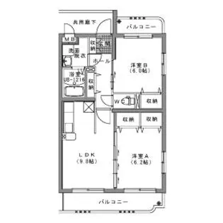 ショコラ ブラン【1階】の間取り