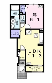エスポワール宇佐南3【1階】の間取り