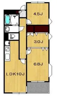 オーキッドパレス吉房【3階】の間取り