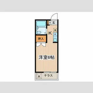 サニーハイツ大澤【1階】の間取り