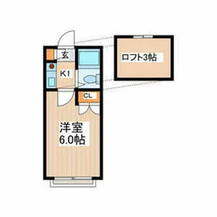 ルーブル小平【2階】の間取り