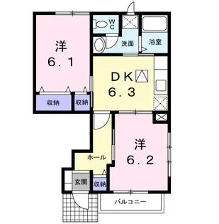 ラーディクス・K【1階】の間取り