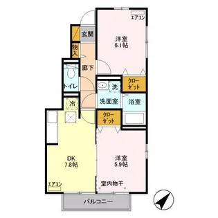 ガーデンヒルズ【101号室】の間取り