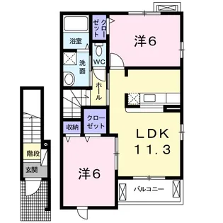 エスポワール【2階】の間取り